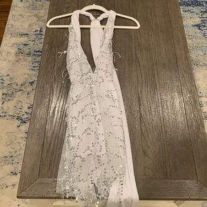 Lucy in the sky white sparky romper - worn only once